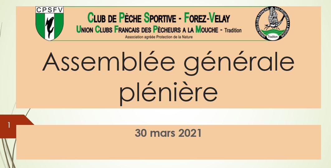 Assemblée Générale plénière du CPSFV du 30-03-2021